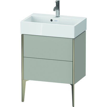 Xviu Two Drawer Floorstanding Vanity Unit Concrete Gray